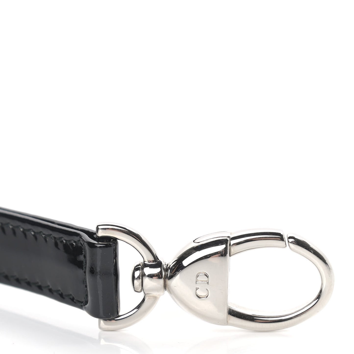 Patent Calfskin Lady Dior Shoulder Strap Black