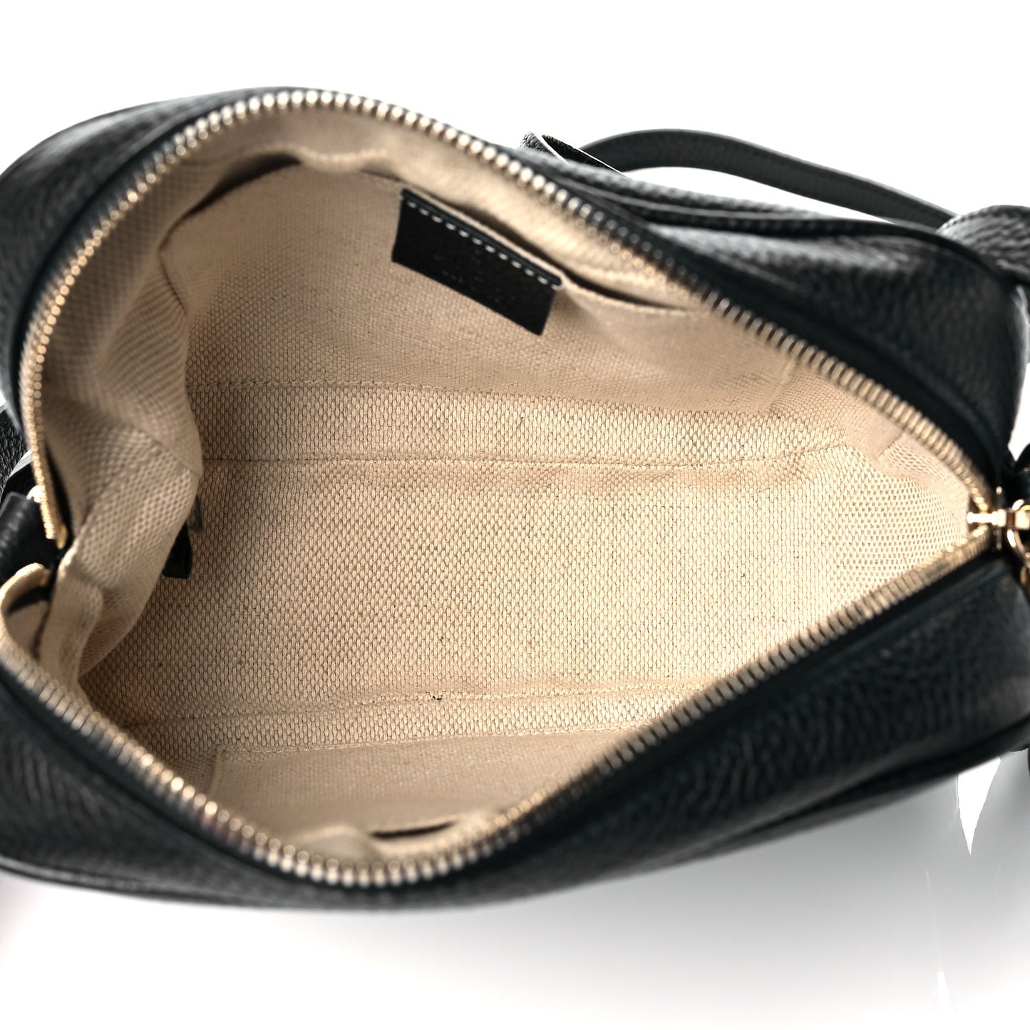 Pebbled Calfskin Small Soho Disco Bag Black