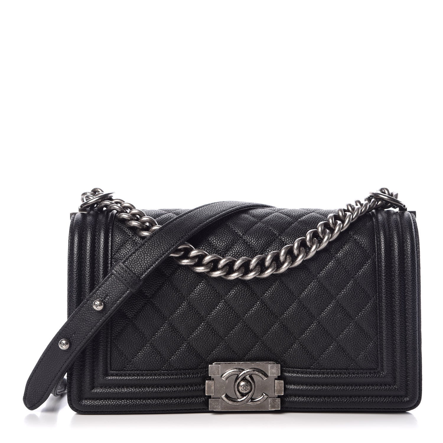 Chanel Caviar Quilted Medium Boy Flap Black 1 of 11