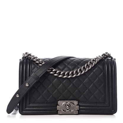 Chanel Caviar Quilted Medium Boy Flap Black 1 of 11