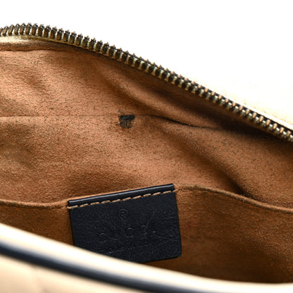 Gucci Vintage Effect Calfskin Matelasse Diagonal Small Torchon GG Marmont Chain Shoulder Bag Mystic White Blue Agata 12 of 21