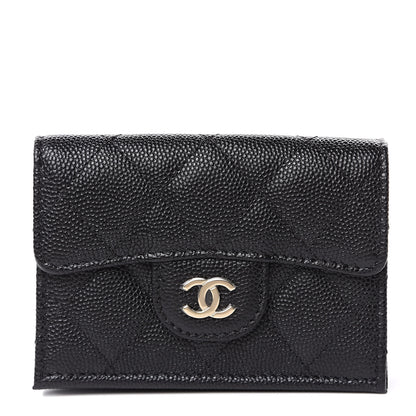 Chanel Caviar Quilted Compact Flap Wallet Black 1 of 8
