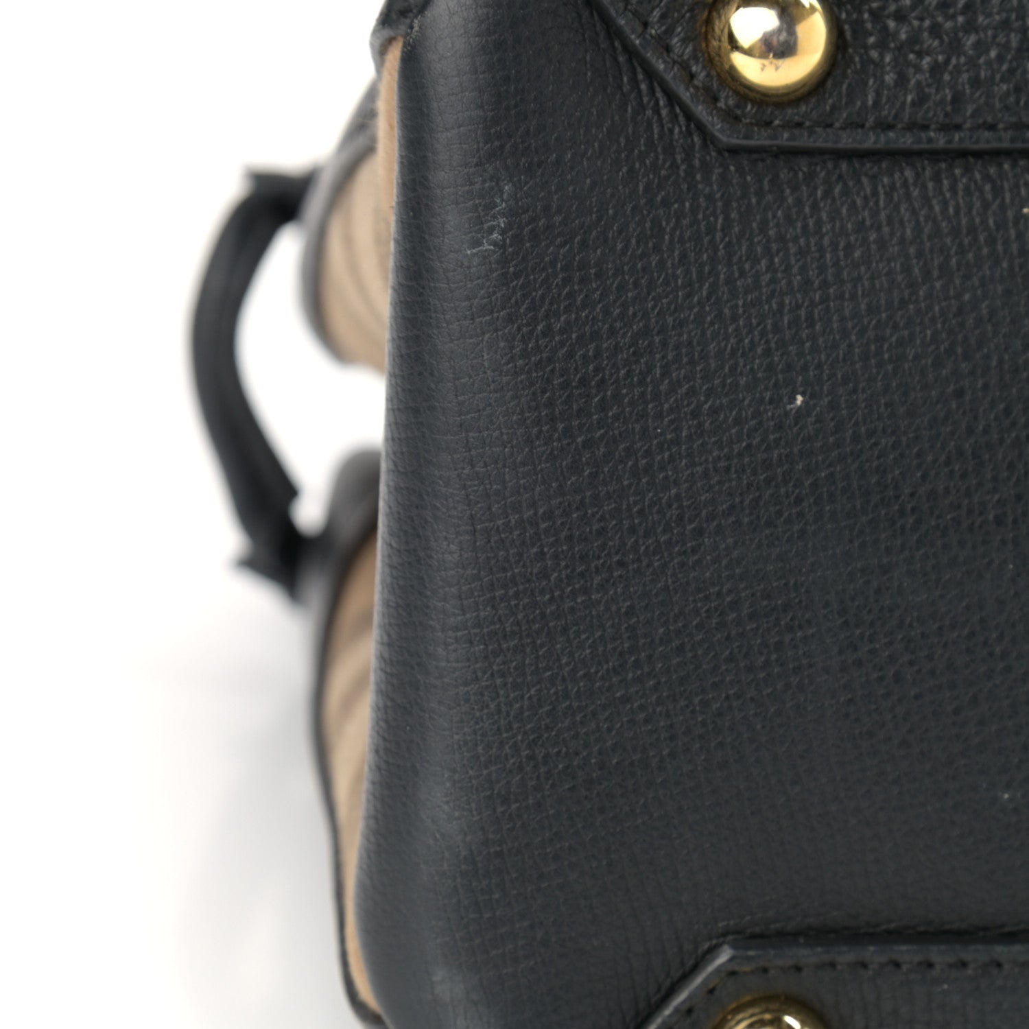 Burberry Grainy Calfskin House Check Medium Banner Tote Black 13 of 14