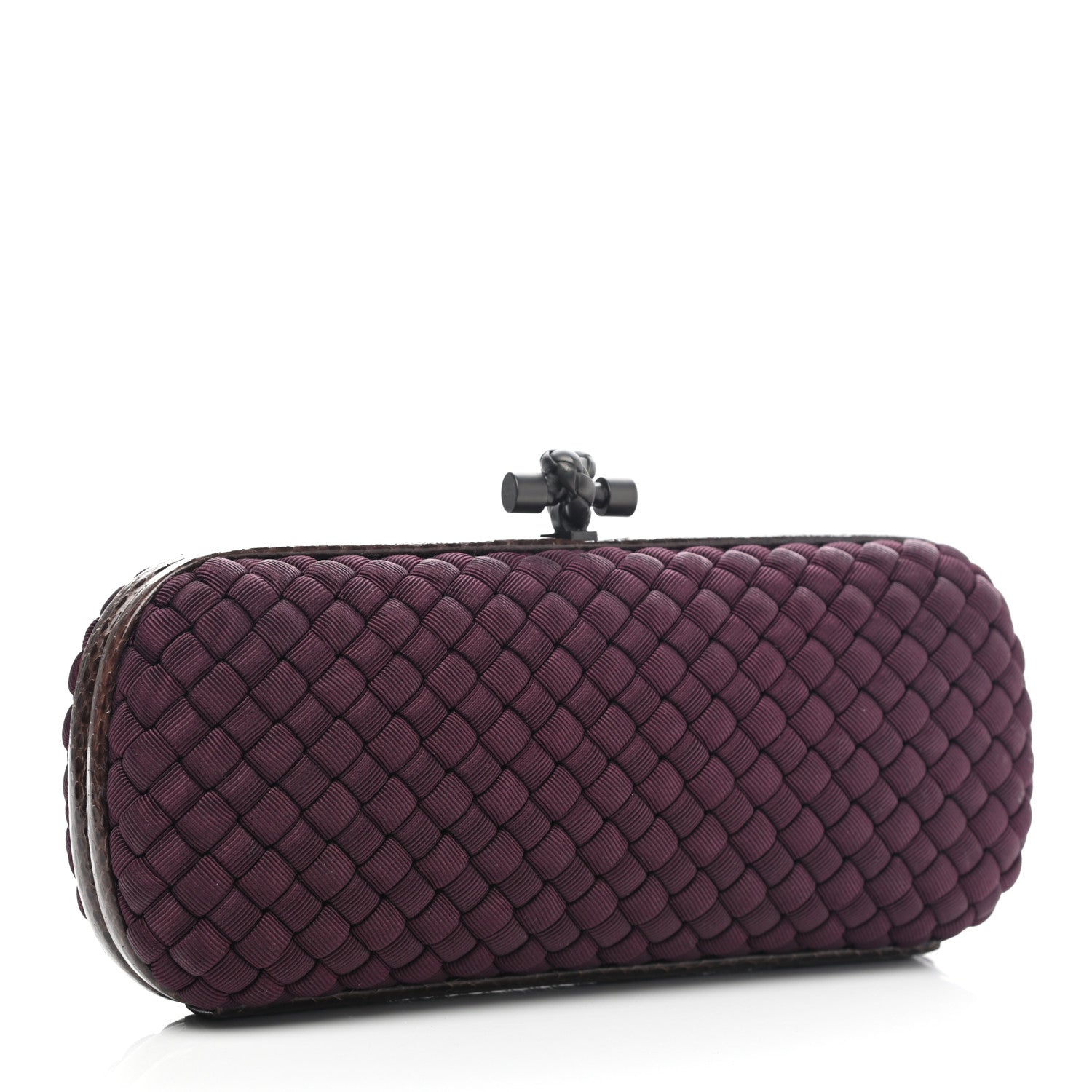 Bottega Veneta Intreccio Impero Ayers Stretch Knot Clutch Burgundy 3 of 8