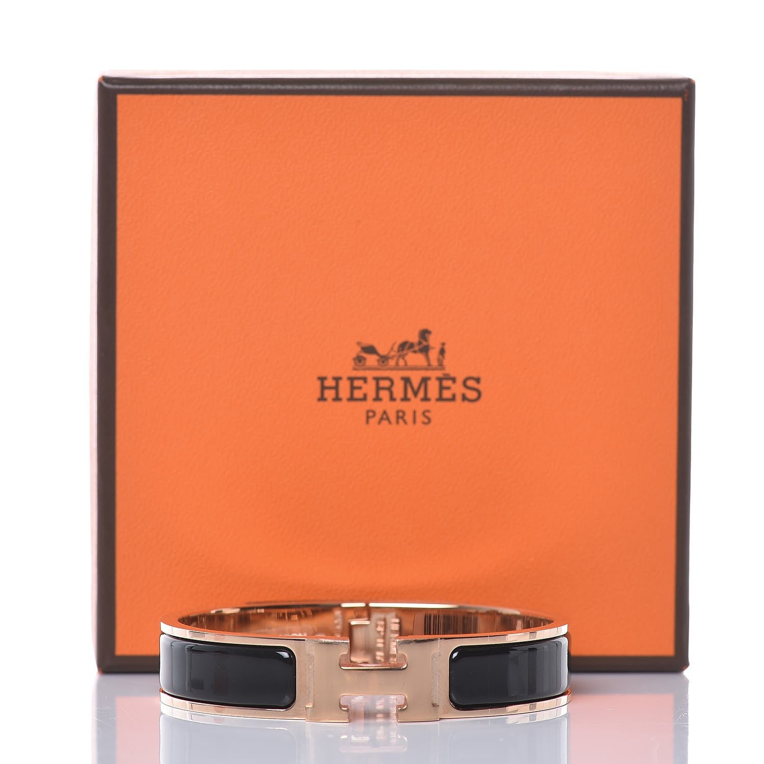 Hermes Enamel Narrow Clic Clac H Bracelet PM Black 7 of 7