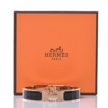 Hermes Enamel Narrow Clic Clac H Bracelet PM Black 7 of 7