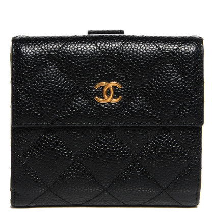 Chanel Caviar Quilted Compact Flap Wallet Black 1 of 8