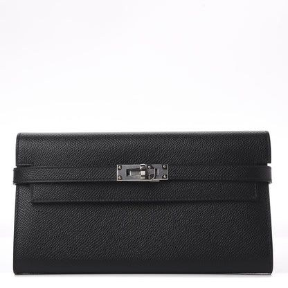 Hermes Epsom Kelly Longue Wallet Black 1 of 10