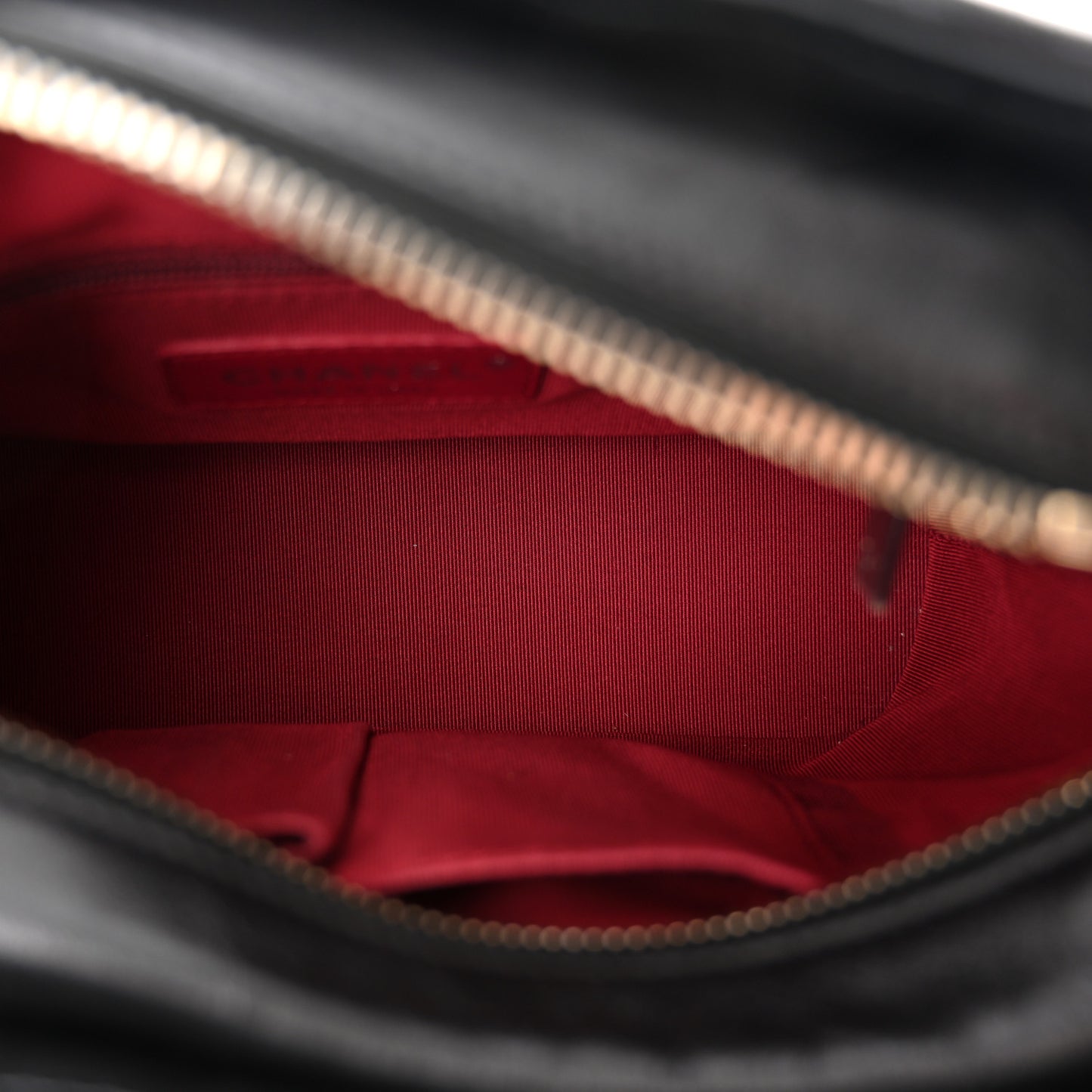 Aged Calfskin Chevron Quilted Small Gabrielle Hobo Black