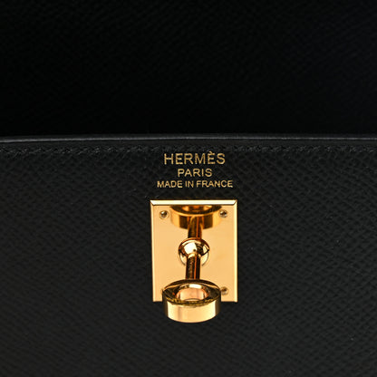 Hermes Epsom Kelly Sellier 25 Black 5 of 10