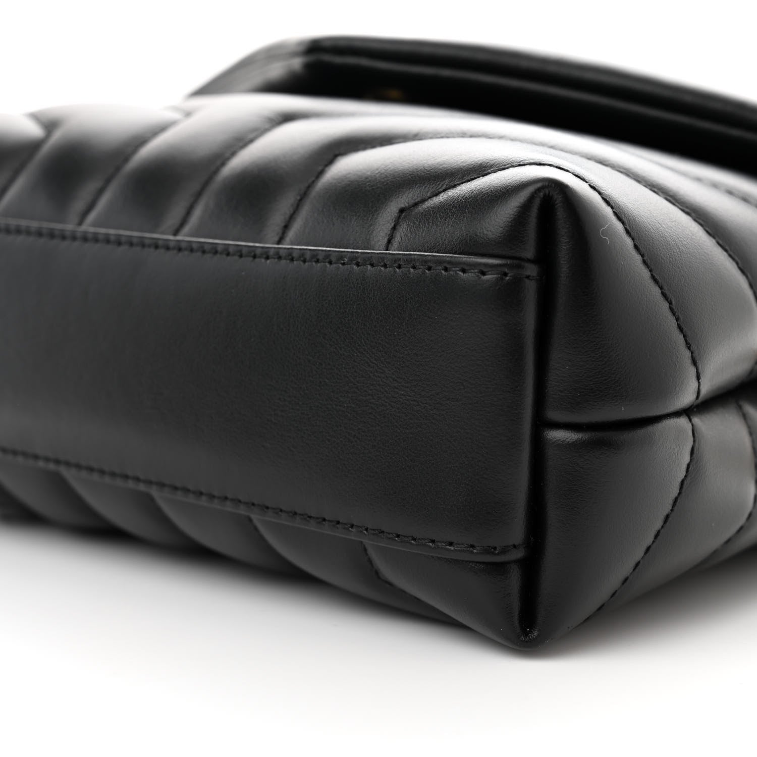Saint Laurent Calfskin Y Quilted Monogram Toy Loulou Crossbody Bag Black 10 of 12