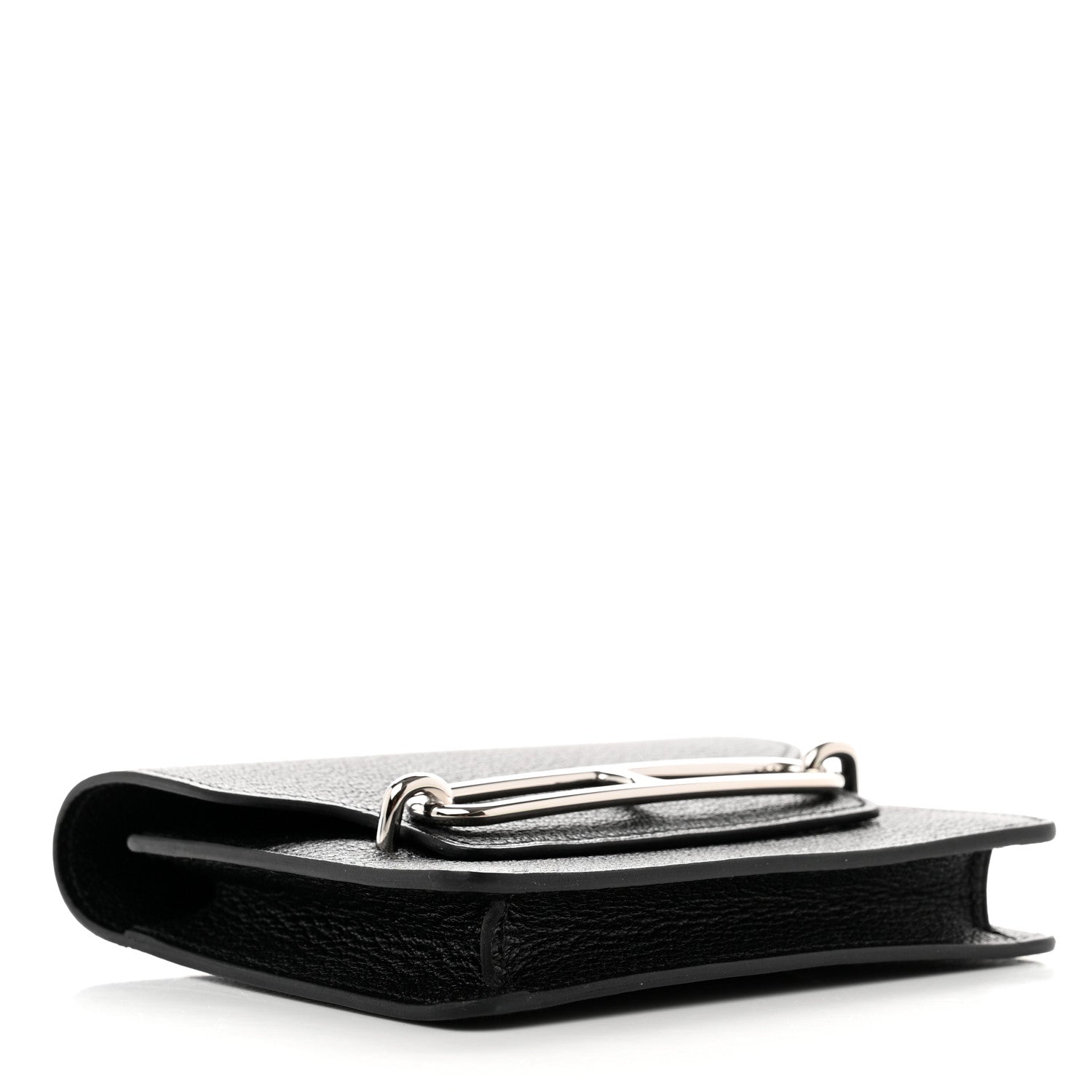 Hermes Chevre Mysore Roulis Slim Wallet Black 5 of 8