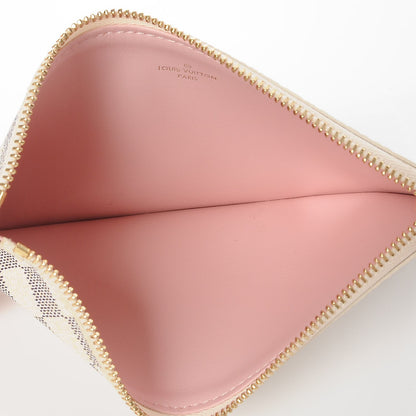Louis Vuitton Damier Azur Felicie Chain Wallet Zippered Insert Rose Ballerine 5 of 6