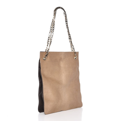 Givenchy Calf Hair Shark Lock Tote White Brown 3 of 10