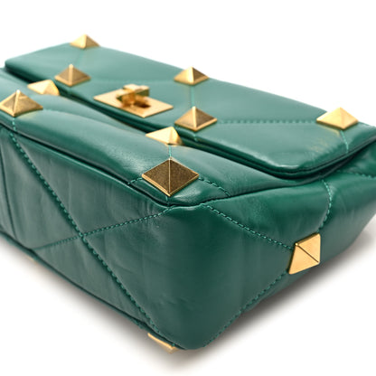 Valentino Garavani Nappa Medium Roman Stud Shoulder Bag Jungle 9 of 9