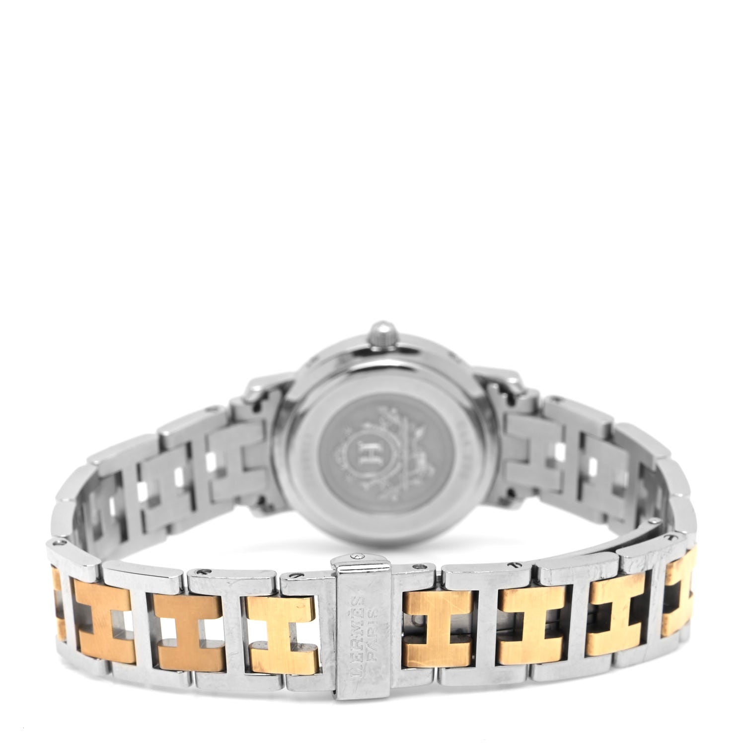 Hermes Stainless Steel 24mm Clipper Quartz Watch Gold 3 of 5