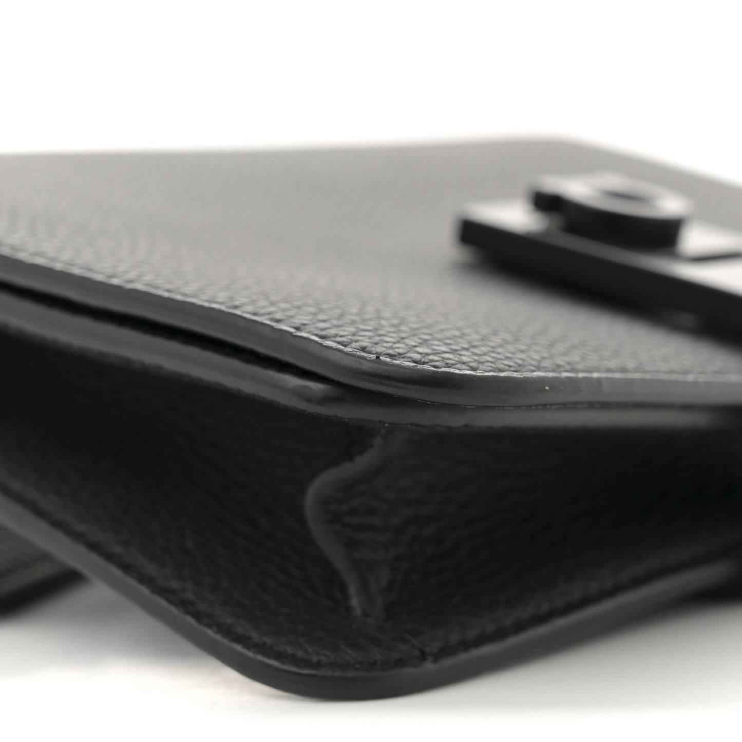 Grained Calfskin Belt Bag Black