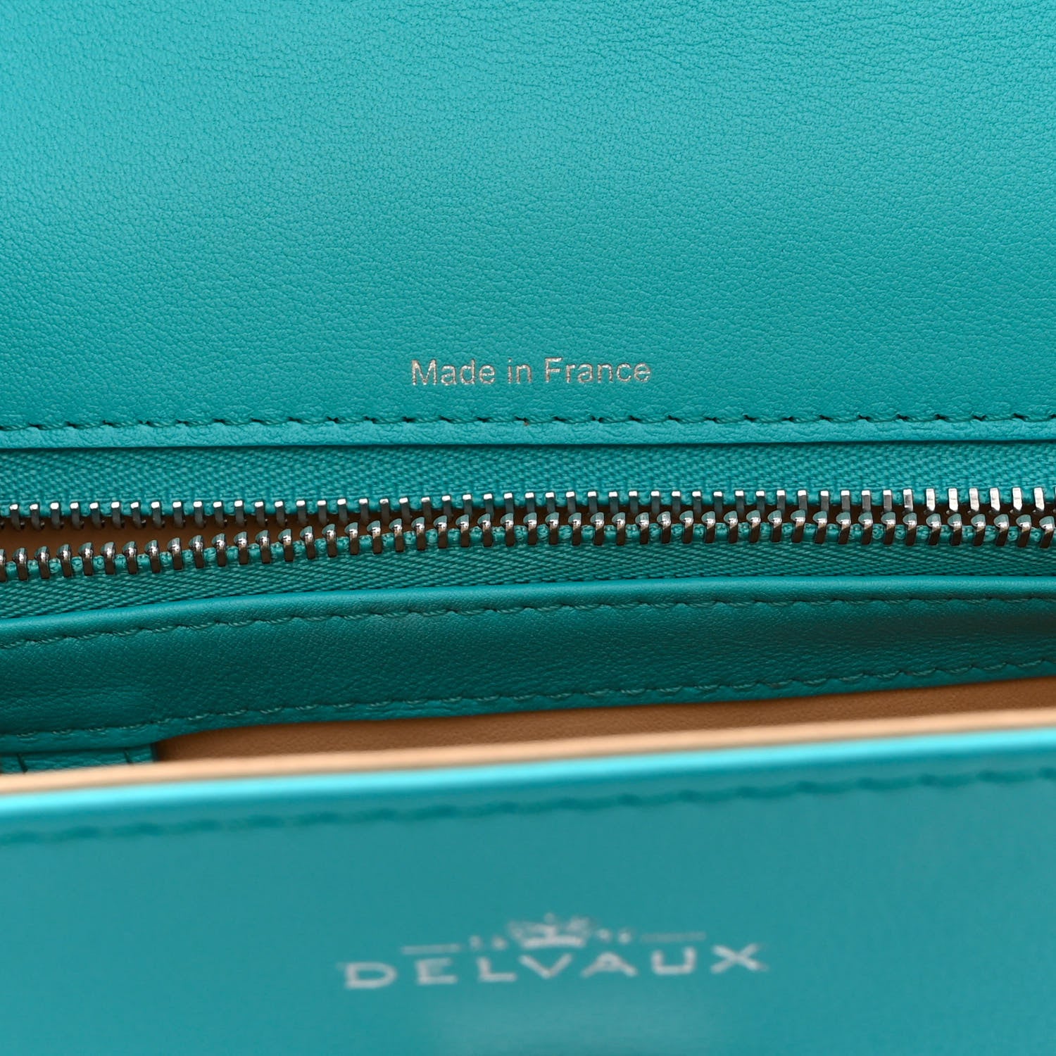 Delvaux Calfskin MM Tempete Satchel Turquoise 7 of 10