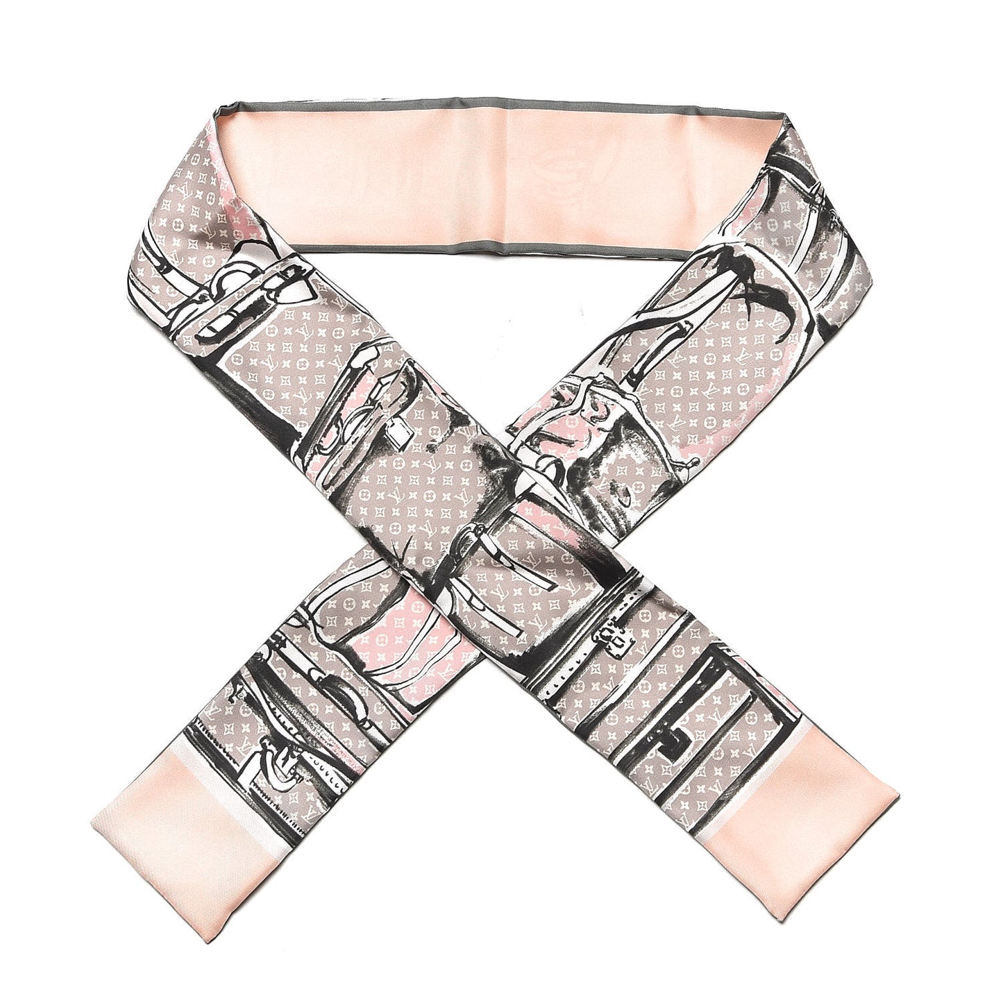 Silk Monogram Trunks Bandeau Rose Poudre