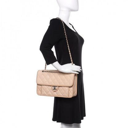 Chanel Caviar French Riviera Large Flap Beige 2 of 10