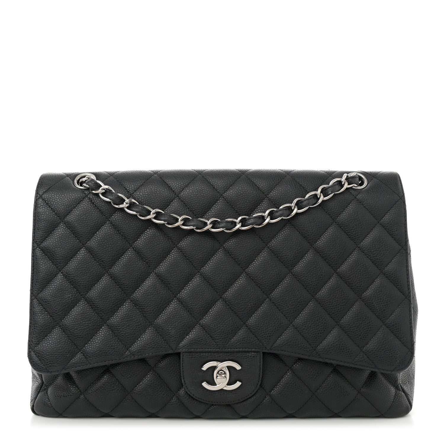 Chanel Caviar Quilted Maxi Single Flap Black 1 of 12