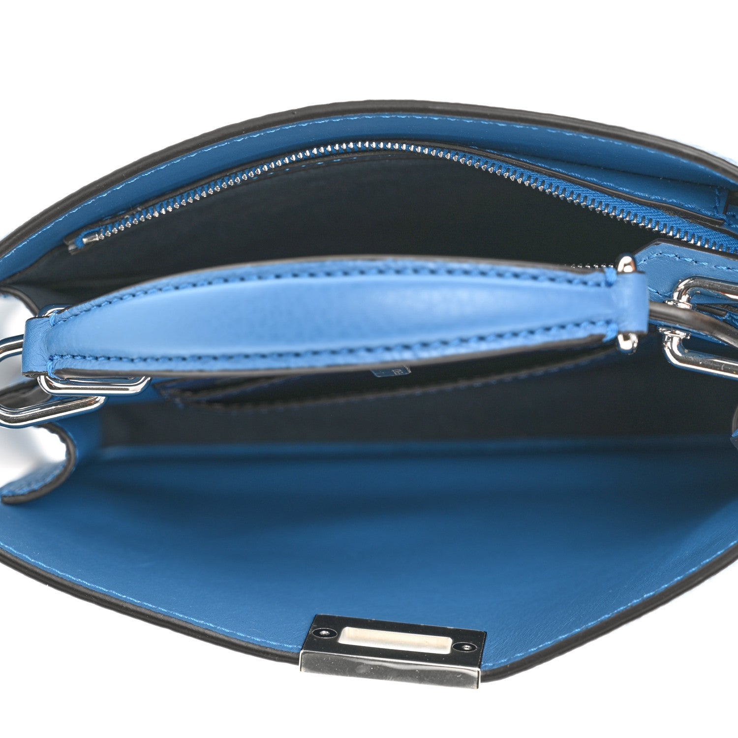 Fendi Cuoio Romano Vitello Cover Bi-Color Peekaboo I See U X Cross Satchel Blue 5 of 10