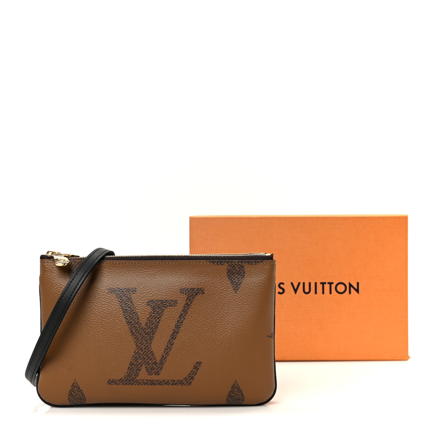 るるです♡LOUIS VUITTON Louis Vuitton Reverse Monogram Giant Double Zip Pochette 1838814