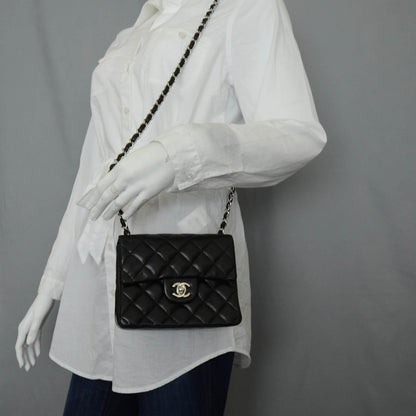 Chanel Lambskin Quilted Mini Flap Black 2 of 13
