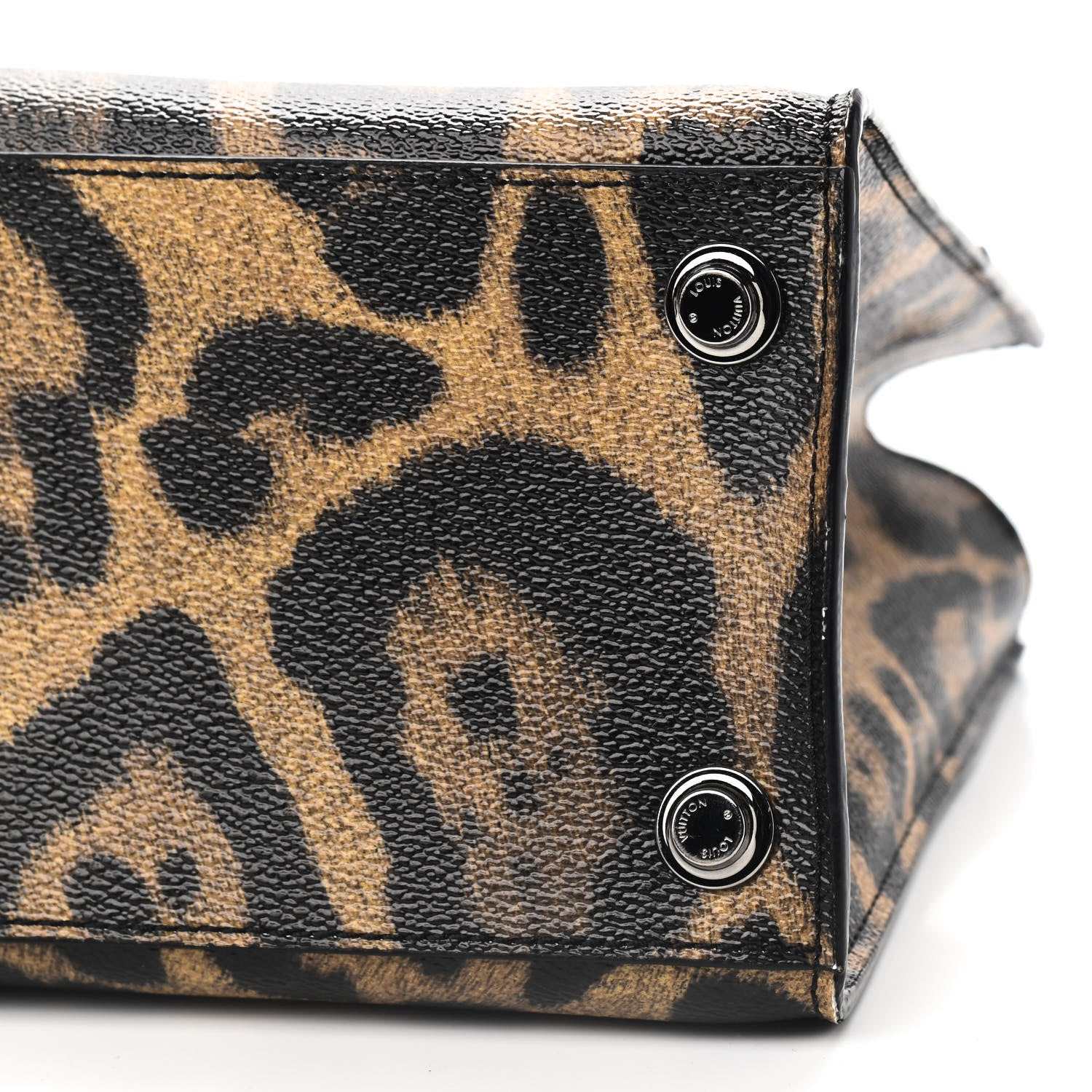 Louis Vuitton Canvas Calfskin Wild Animal Print City Steamer EW Marron 7 of 7