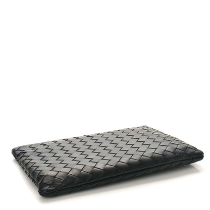 Bottega Veneta Nappa Intrecciato Medium Flat Zip Pouch Black 4 of 8