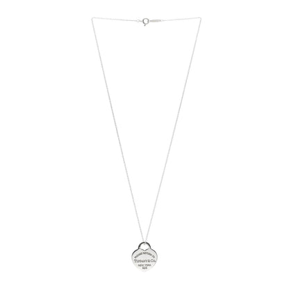 Tiffany Sterling Silver Small Return to Tiffany Heart Pendant Necklace 3 of 7