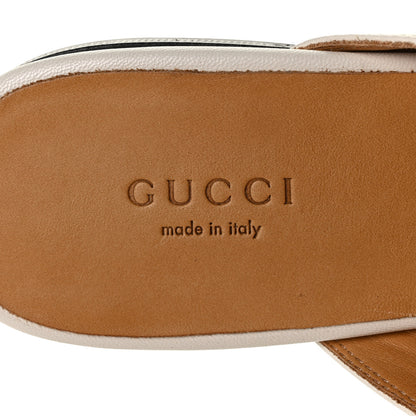 Gucci Malaga Kid Womens Princetown Slippers 37.5 Mystic White 7 of 9