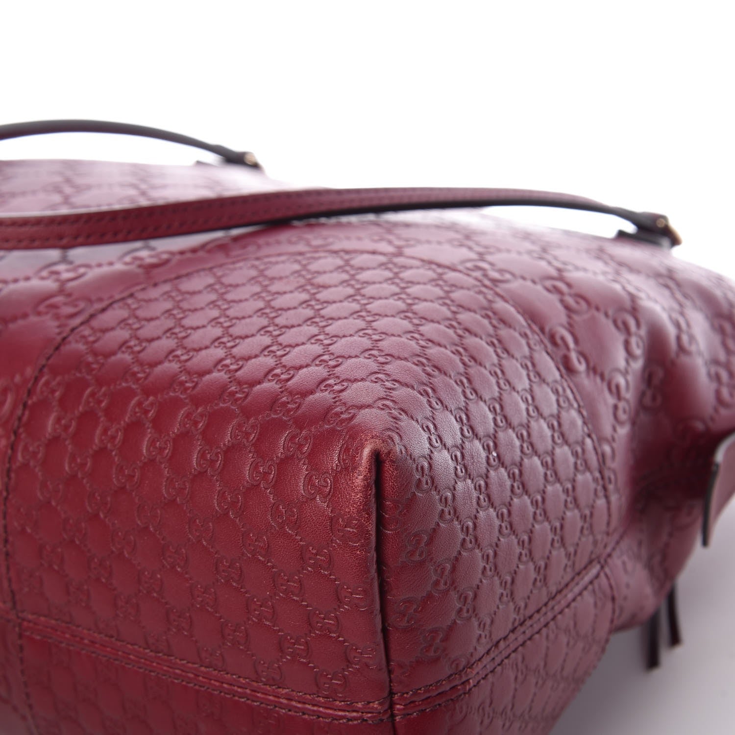 Gucci Guccissima Medium Bree Shoulder Bag Classic Ruby 10 of 11
