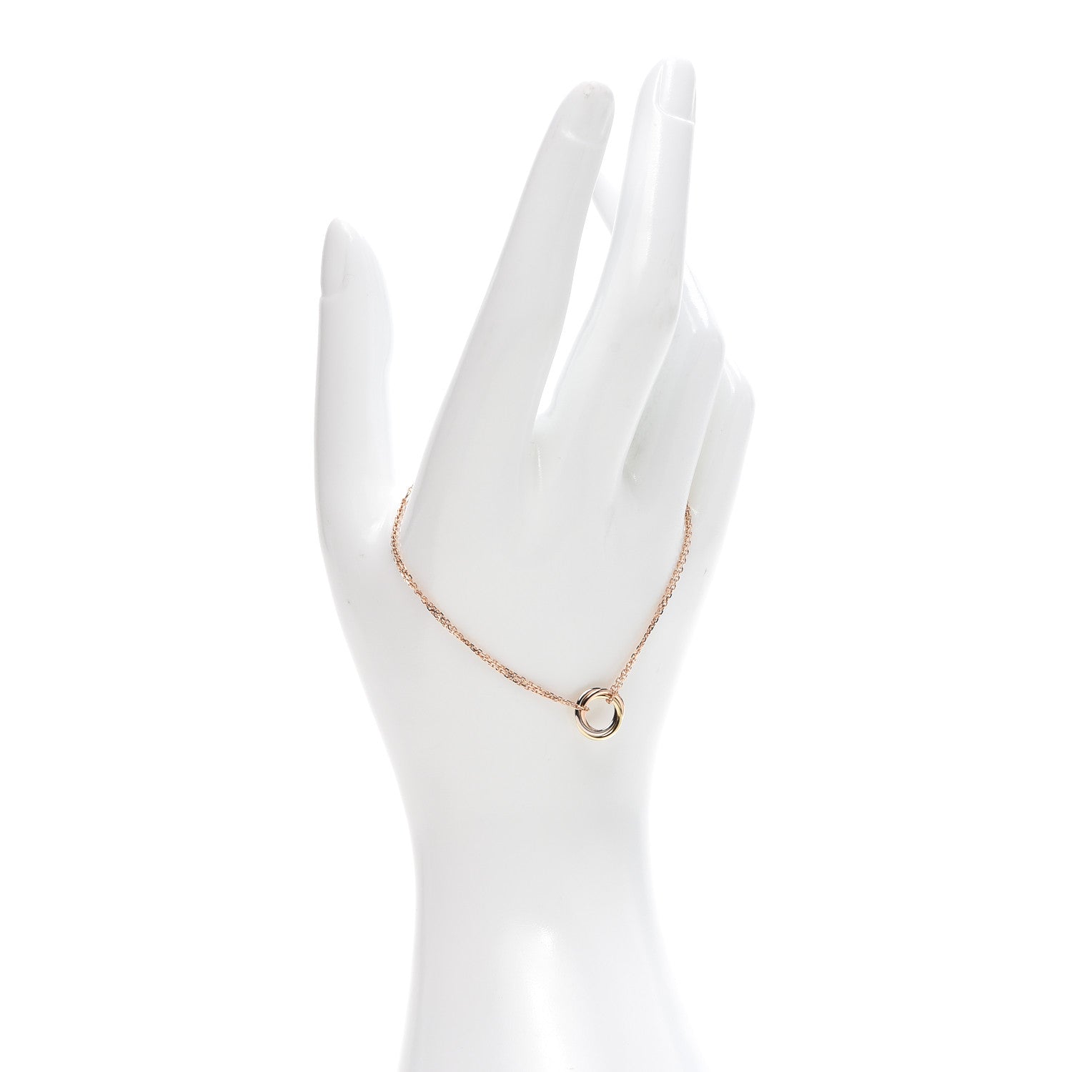 Cartier 18K Pink Yellow White Gold Trinity Bracelet 2 of 6