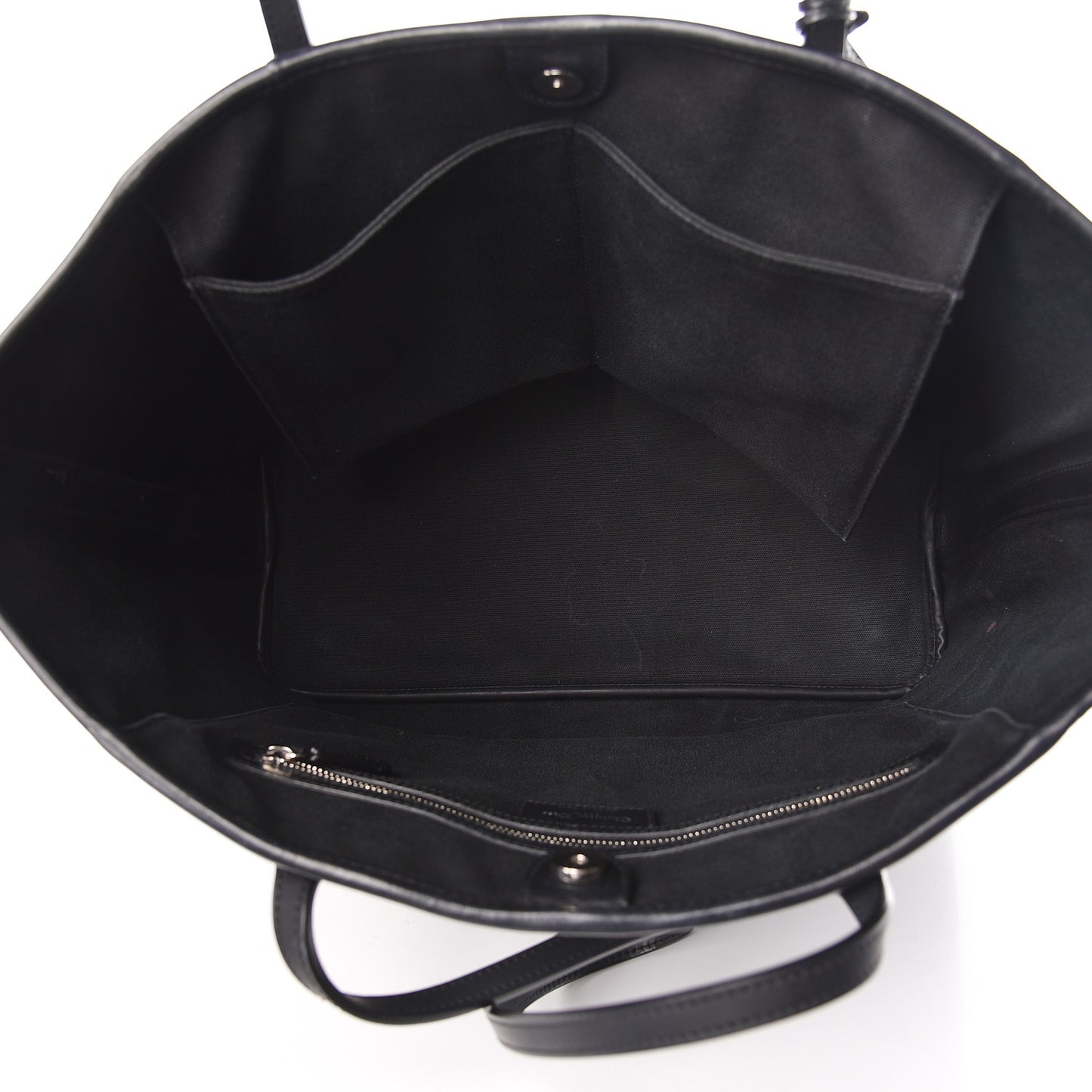 Coated Canvas Cannage Panarea Shopping Tote Black