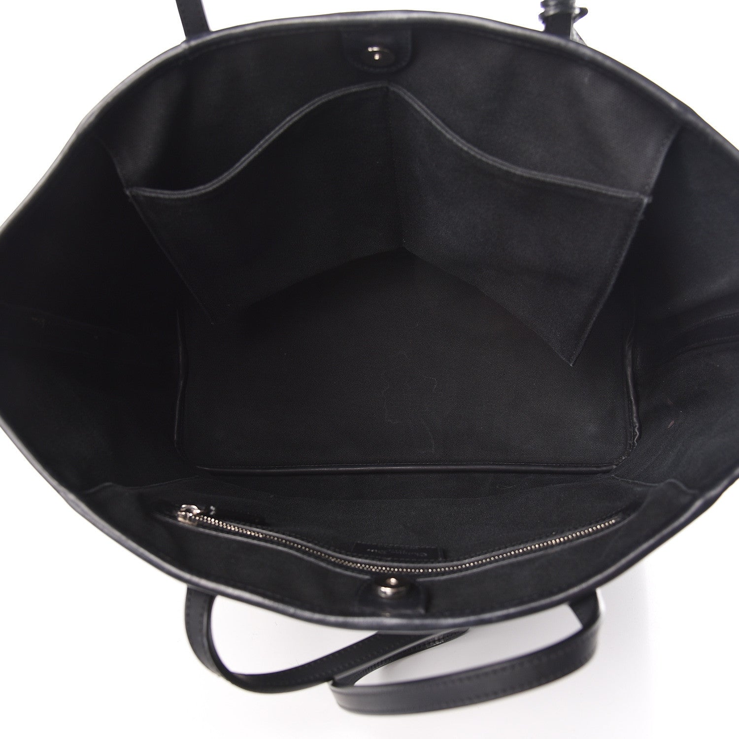 Christian Dior Coated Canvas Cannage Panarea Shopping Tote Black 5 of 13