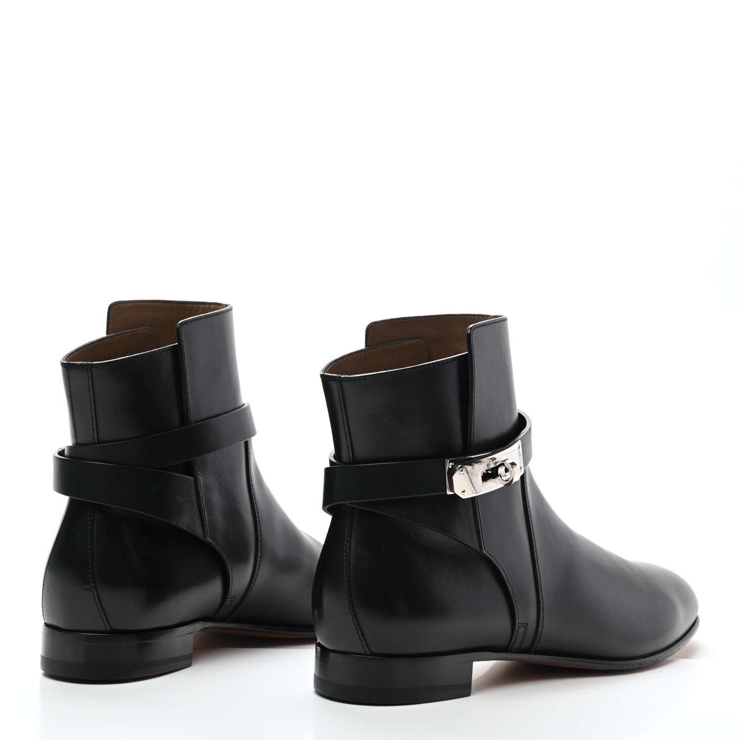 Hermes Calfskin Neo Low Boots 38 Black 4 of 13