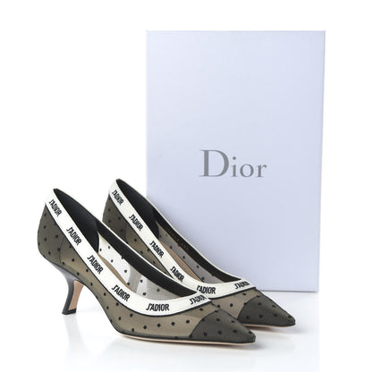 Christian Dior Plumetis Ribbon J'Adior 65mm Pumps 40.5 Black Nude 9 of 9