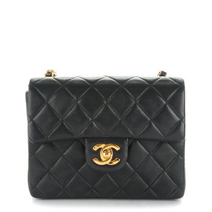 Chanel Lambskin Quilted Mini Square Flap Black 1 of 9