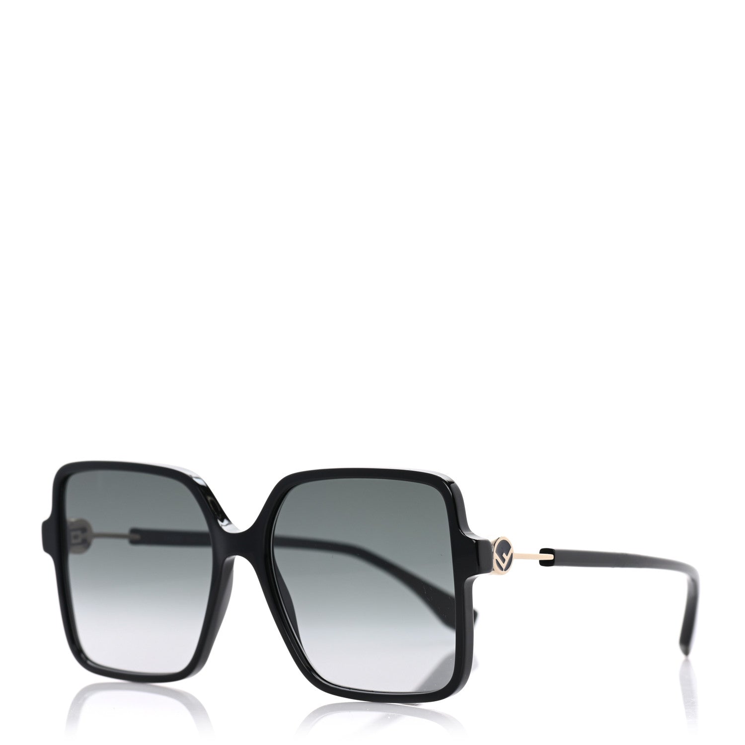 Fendi Square Sunglasses FF 0411/S Black 1 of 8