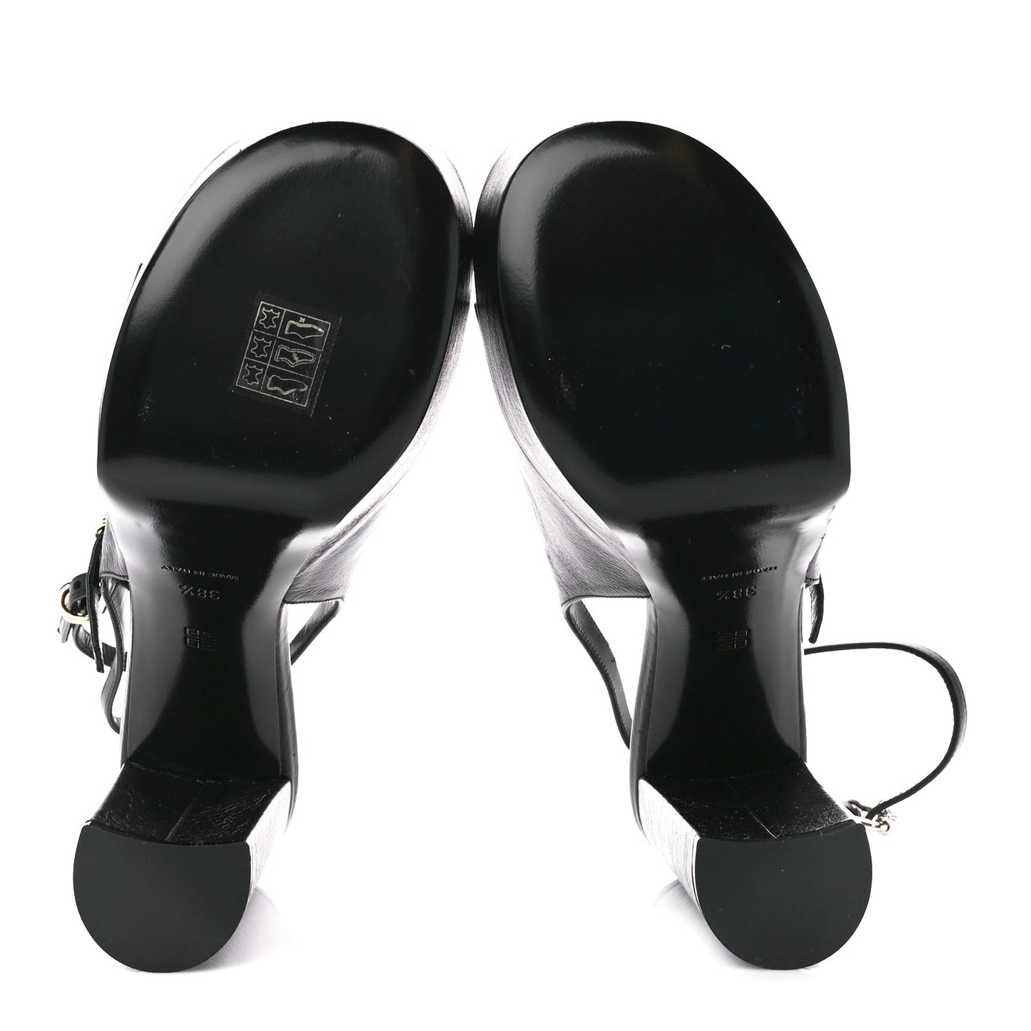 Calfskin Voyou Sandals 38.5 Black