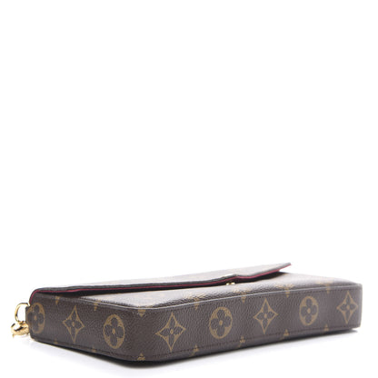 Louis Vuitton Monogram Pochette Felicie Chain Wallet Fuchsia 3 of 9