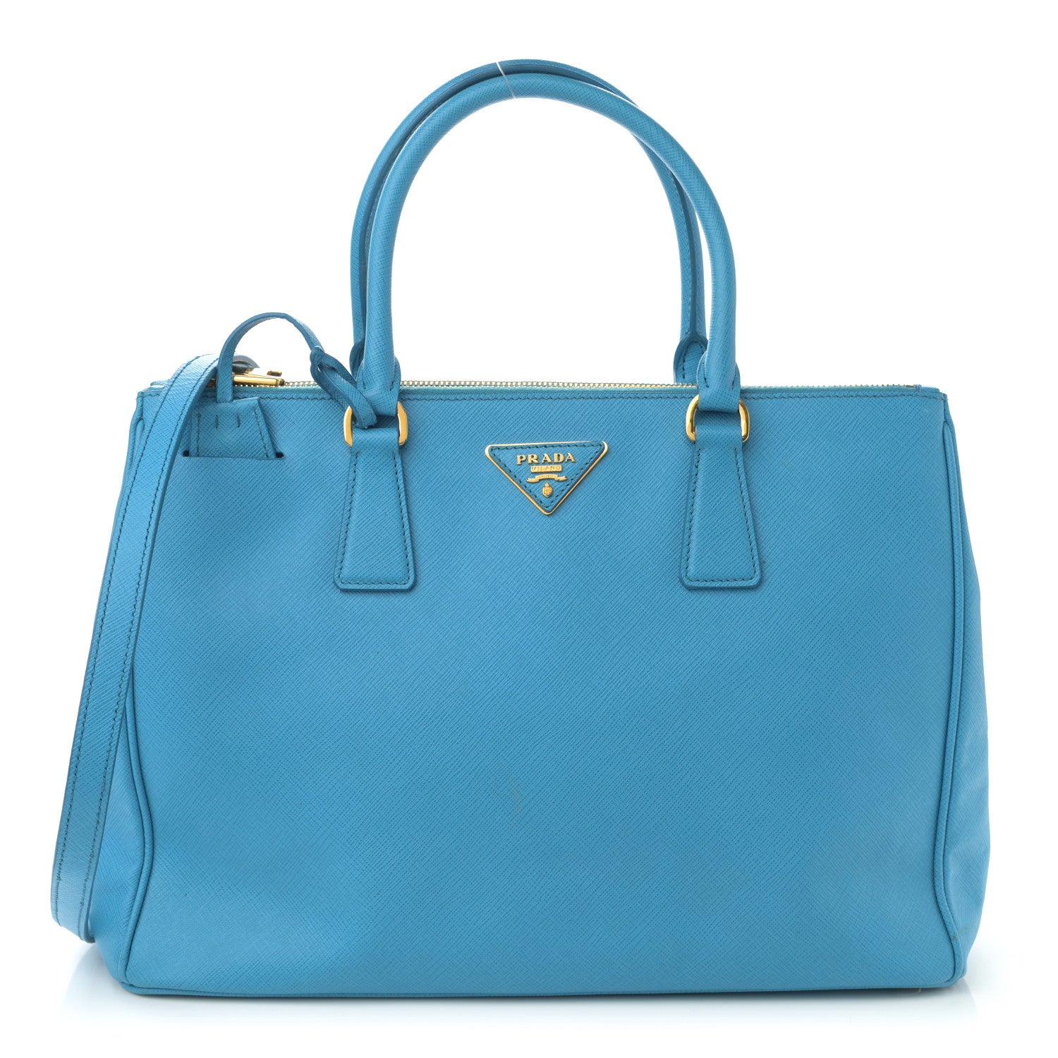Prada Saffiano Medium Galleria Double Zip Tote Turchese 1 of 15