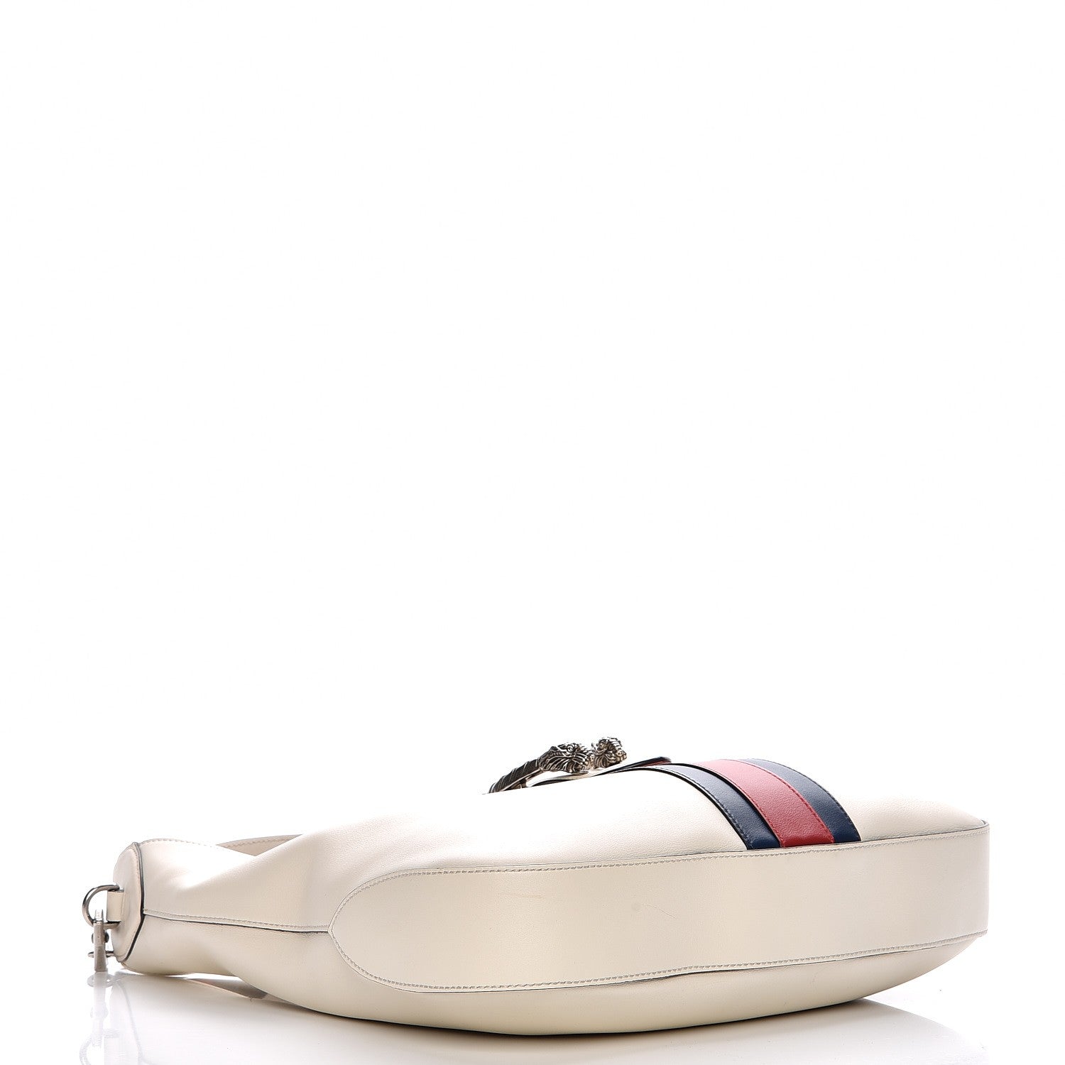 Gucci Calfskin Web Stripe Medium Dionysus Hobo White 5 of 14