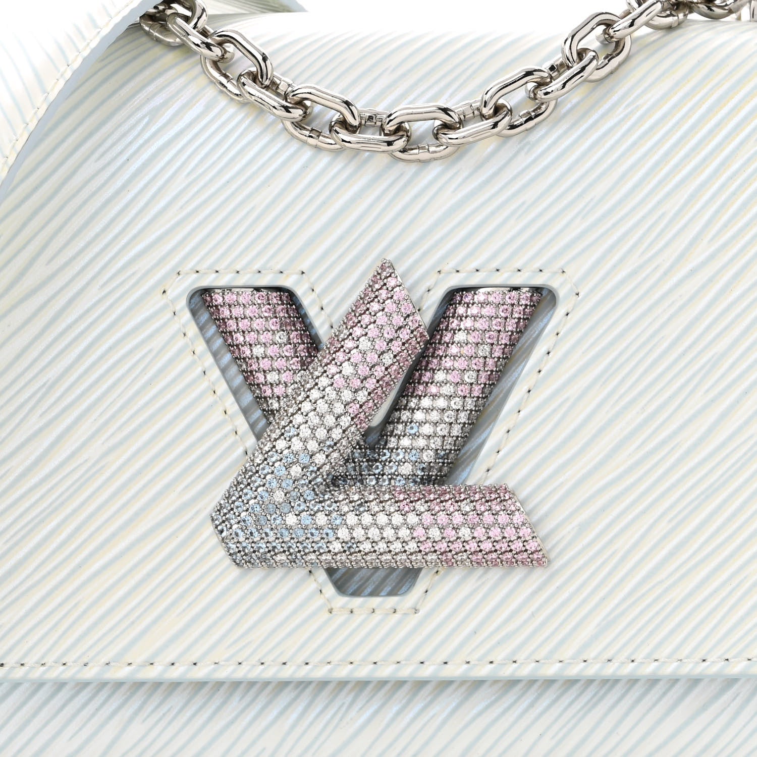 Louis Vuitton Epi Milky Way Twist Braided Chain Shoulder Bag Icy Blue 8 of 11