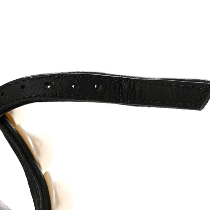 Chanel Lambskin Pearl Toe Ring Slingback Sandals 37 Black 9 of 13