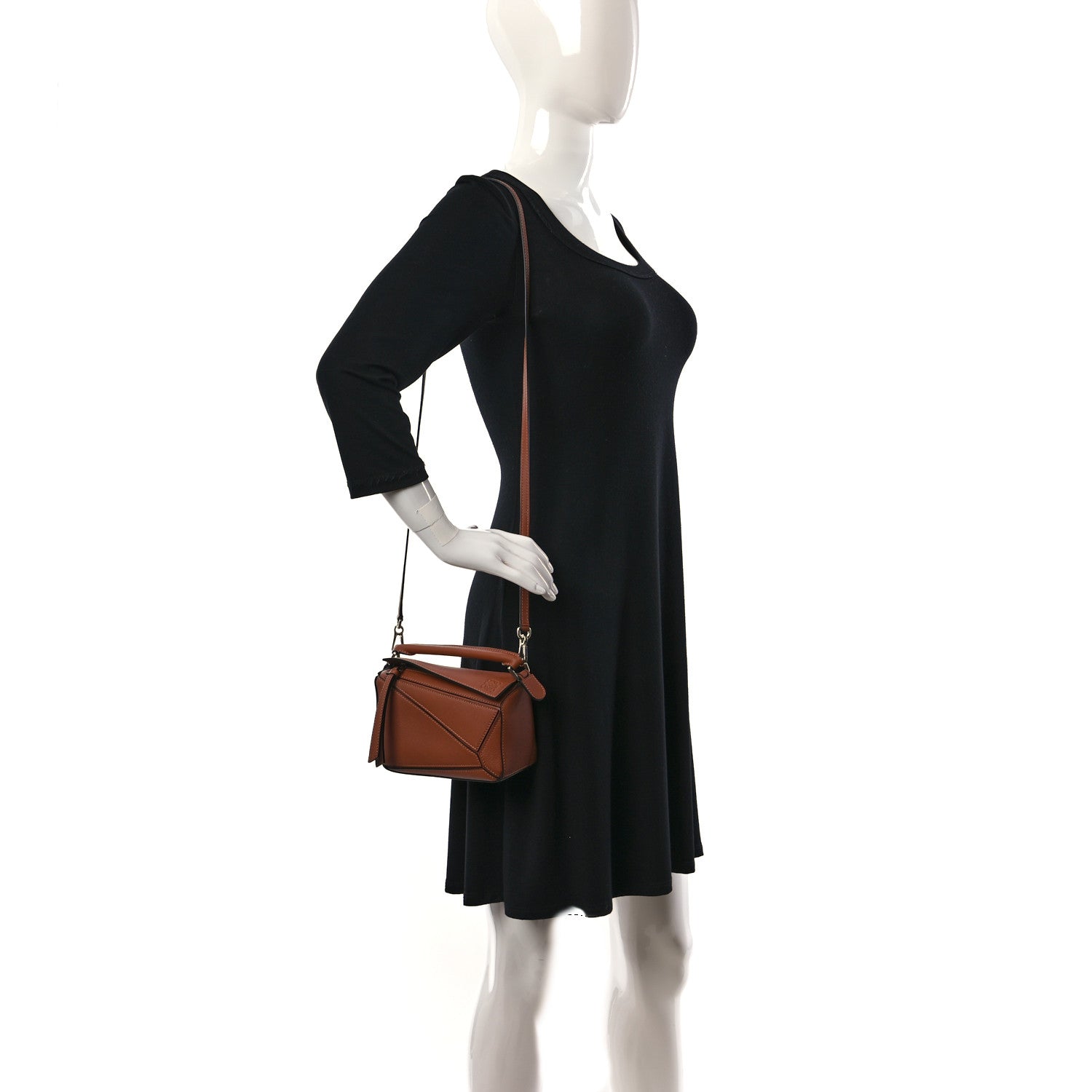 Loewe Calfskin Mini Puzzle Bag Tan 2 of 8