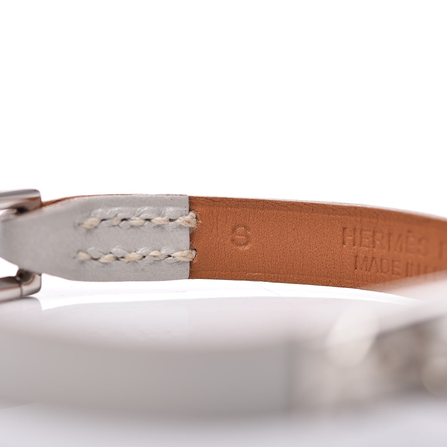 Hermes Tadelakt Micro Kelly Bracelet S Gris Perle 5 of 7