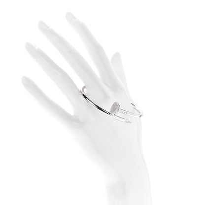 Cartier 18K White Gold Diamond Juste Un Clou Bracelet 16 2 of 5