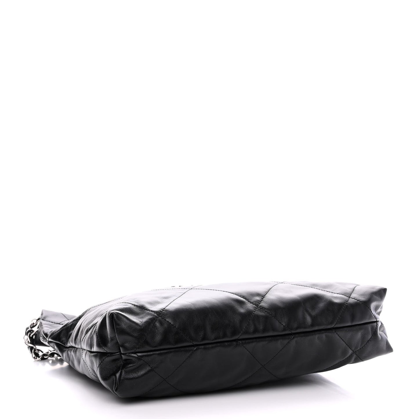 Shiny Calfskin Quilted Small Chanel 22 Black